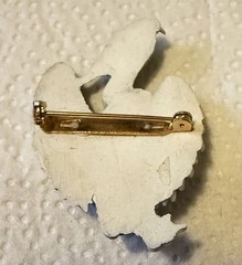 Vintage Resin Art Nouveau Art Deco Pelican Pin Brooch
