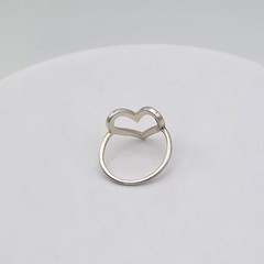 Vintage CN Open Heart Ring Solid 925 Sterling Silver Size 6.5 FREE $HIPPING!!