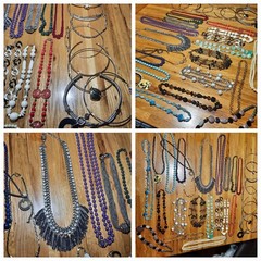 A1 Lot of 29 Vintage Modern NECKLACE Costume Jewelry Fashion Glass Beads Choker
