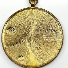 Vintage Retro Modernist Enamel Pendant Necklace, Gold Tone Abstract Geo, Style