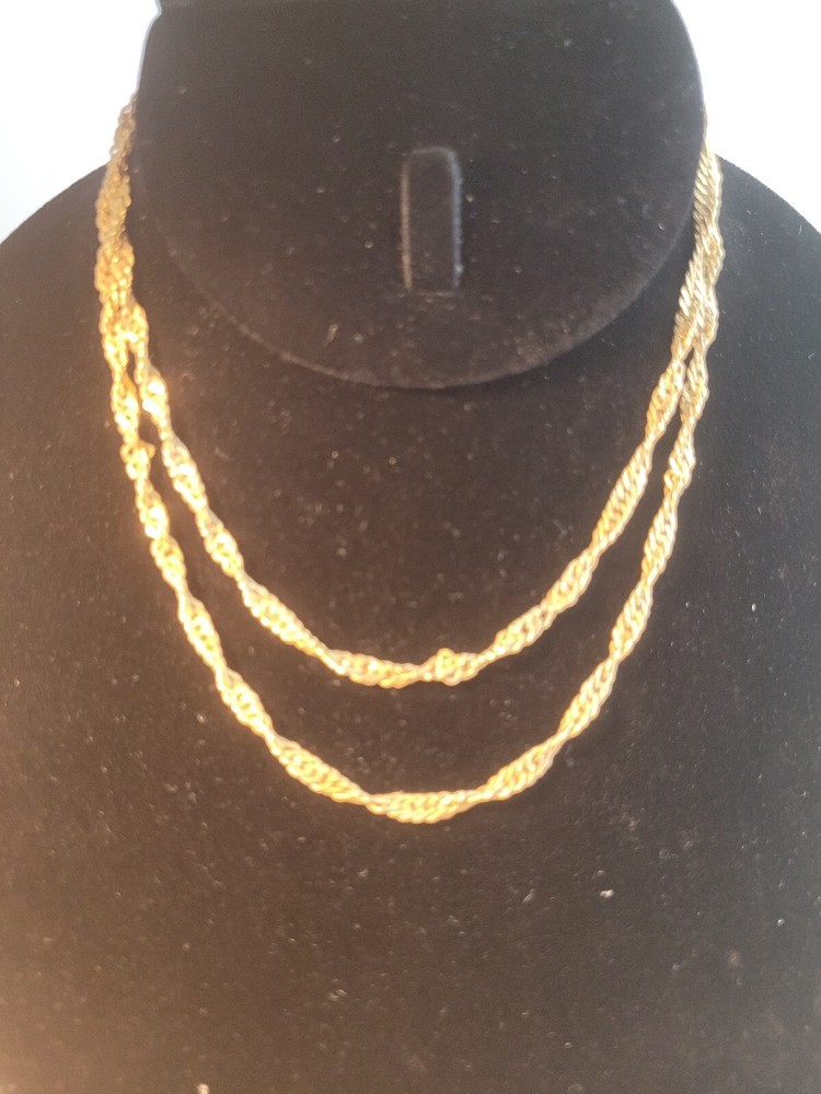 Vintage Gold Toned Chain Only 30″ No Markings Classic Add Pendent Or Plain