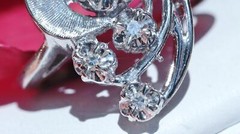 14k white gold 0.16ct diamond size 5.5 ring handmade 1920’s antique 4.0gr