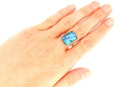 Antique 2.30Ct Black Opal and 18k Yellow Gold Cameo Ring Circa 1900