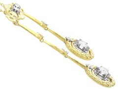 Antique 0.93Ct Diamond and 18k Yellow Gold Necklace Circa 1920