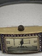 VNTG Heidi Daus “Double Trouble” Swarovski Crystal Bangle Watch – Pristine NWOT