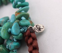 😍SZ Sally C 6 Strand Turquoise Nugget Layered Waterfall Statement Necklace 30″