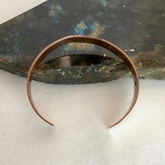 VTG Stuart Nye Sterling Silver 925 Copper Embossed Cuff Bracelet 6.75″