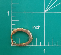 Ross Simons 925 CZ Hoop Earring 0.75in Sterling Silver 4gtw Gold Vermeil Channel
