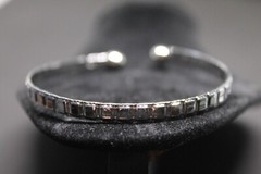 Stainless Steel Vintage Style Open Bangle Braclets With Carvings Inlay Set Of 3