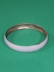Vintage Bangle Bracelet Lot of 6 Enamel & Silver Tone Includes Signed Monet