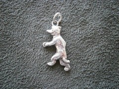 Pip from Pip Squeak & Wilfred 1920s Cartoon Vtg Sterling Silver Bracelet Charm