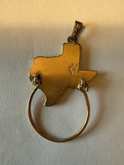 Vintage Beau Craft Sterling Silver Gold Plate “TEXAS STATE” charm holder