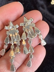 vtg clip on earrings lot +brooch