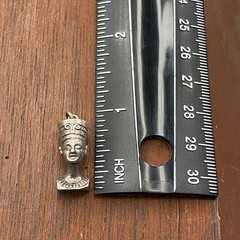 Vintage 800 Sterling Silver Egyptian Queen Nefertiti Heavy Pendant Charm