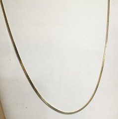 Vintage New Old Stock Yellow Gold Plate Woven Chain Necklace 24” 2mm