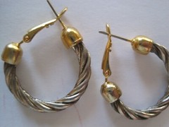 Two Sisters Medici  For JC Penny Pierced hoop earrings