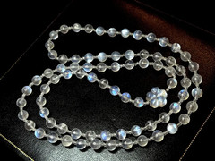 necklace moonstone rock crystal Art Deco style