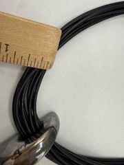 STERLING SILVER MULTI ROW LEATHER CORD MODERNIST NECKLACE SLIDING PENDANT 16″