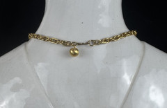 Kenneth Jay Lane KJL Faux Chinese Imperial Jade Pierced Filigree Plaque Necklace