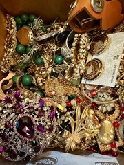 30 lbs Vintage Costume Jewelry Scrap Lot Repair Repurpose Wearable Mixed
