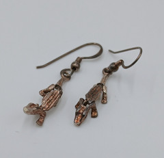 VTG 925 Alligator Crocodile Earrings 1.5in Drop Sterling Silver 3.4g Articulated