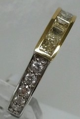 14k white gold natural yellow diamonds 0.78ct G color SI1 fine jewelry wedding