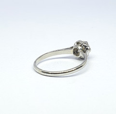 Antique Platinum Solitaire Ring With Natural Diamond – 339