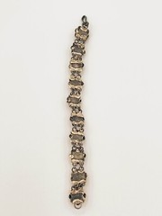 Sterling Silver Rose Link Bracelet – 8″ Long, 41.4g, Mexico 925