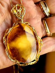 14K Gold Filled Genuine Vintage Baltic Amber Necklace Butterscotch Polish 老琥珀