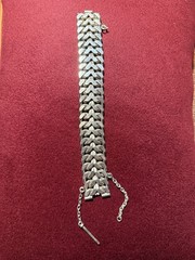 BRACELET – VINTAGE – STERLING SILVER 950 – MEN – WOMEN – 158.76 GRAMS- LINK