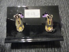 Vintage Designer Artisan Signed Jeff Lieb Crystal 3D Rose 1-5/8″ Clip Earrings!