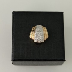 Ross Simons 925 Sterling Silver Genuine Diamond Slide Pendant Gold Vermeil 2Tone