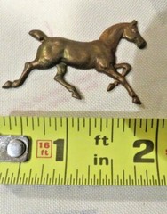 Metal Running Horse Stamped Jewelry/Crafts 1 3/4″ x 1 1/8″ Pictures