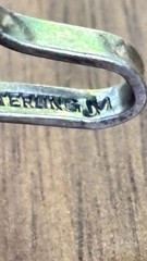 Vtg Sterling Calla Lily 5 Link 7″ Bracelet Mid Century Nouveau Revival 26.5g