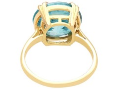 Antique 10.90Ct High Zircon and 18k Yellow Gold Solitaire Ring Circa 1910