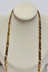 Vintage Lady Remington Gold Tone Figaro Chain Necklace 22in