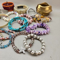 Vintage to Modern Bracelet Lot Wearable Resell 17 Pieces