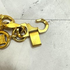 Vintage Givenchy Gold Tone Necklace Multi Strand Curb & Foxtail Chain Signed