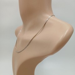 925 Italy Herringbone Necklace 18in Sterling Silver 2g Flat Sleek Unisex Chain
