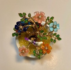 AUTHENTIC SWOBODA GEM TREE ~ MULTI-STONE, BIRD ON TREE ~ STUNNING!