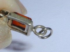 VINTAGE STERLING SILVER TRI COLOR AMBER LINK BRACELET- 7 3/4″ LONG