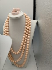 Elegant Peach And Gold Tone Jewelry Lot. Some New Some Used. 17 Pieces. Lot#140