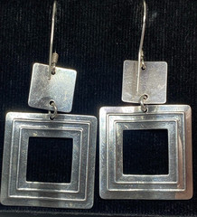 Vintage beautiful earrings Silver 925 Ukraine. Women’s jewelry. Weight 3.51 g.