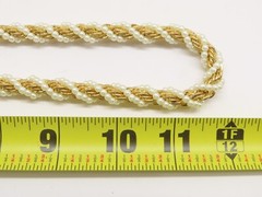 Casual Corner Rope Chain Necklace Earrings Set Gold Tone Faux Pearl VTG D2569