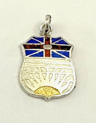 Vintage British Empire Sterling Silver Enamel Charm the sun never sets