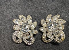 Vintage Lot Of Eisenberg Jewelry -All Signed Rhinestones Assorted Sizes