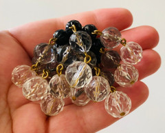 Vintage West Germany Bead Jewelry Waterfall Cluster Cascading Brooch Pin