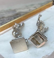 Vintage STANHOPE LENS Statue Liberty NY STERLING CHARMS Wells USA Views Legible