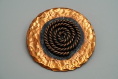 Vintage Copper Handmade Southwestern Brooch 4.5cm JB40