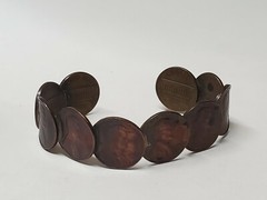 VINTAGE COPPER PENNY BRACELET 1960 & 1969 ANTIQUE COLLECTIBLE ESTATE JEWELRY